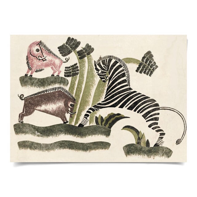 An interesting pair of 60’s animal transfers reimagined to an almost life-size perspective printed on fine art acid free...