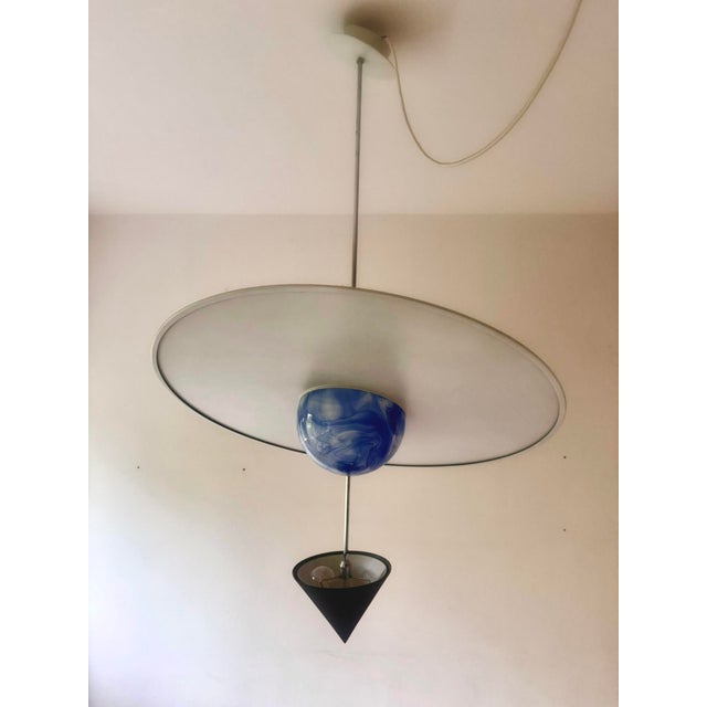 Glass Vintage Pianeta Hanging Light by Vico Magistretti for Venini, 1989 For Sale - Image 7 of 7