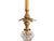 Mid-Century Modern Vintage Tall Neoclassical Brass & Hand-Cut Lead Crystal Column Table Lamp For Sale - Image 3 of 8