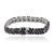 Metal Wide Three Row Mosaic 14.37 CTW Black Onyx Tennis Bracelet in 925 Sterling Silver 7 Inch For Sale - Image 7 of 15
