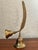 1980s Double Brass Bell With Feather Handle For Sale - Image 6 of 6