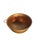Antique round copper bowl with a single handle, showcasing a rich, time-worn patina and classic handcrafted form. Both...
