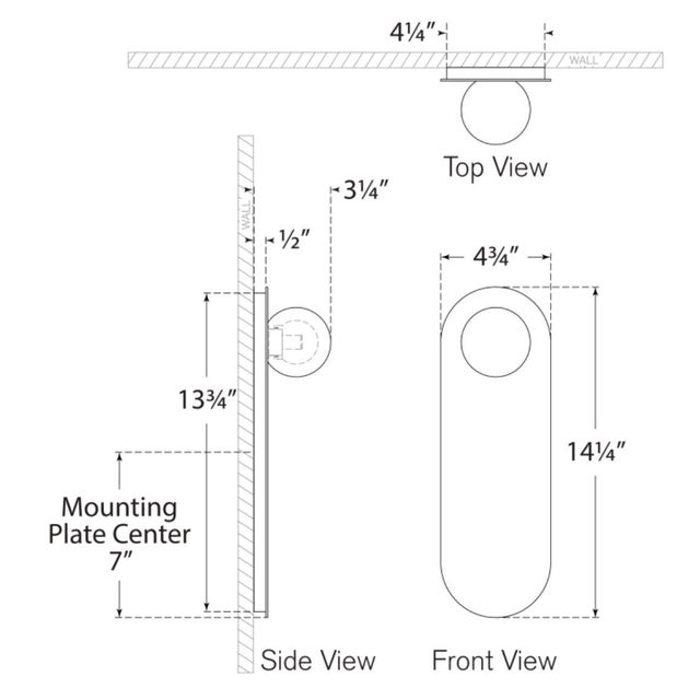 Modern Kelly Wearstler for Visual Comfort Signature Pertica 14" Sconce in Polished Nickel with Alabaster For Sale - Image 3 of 5