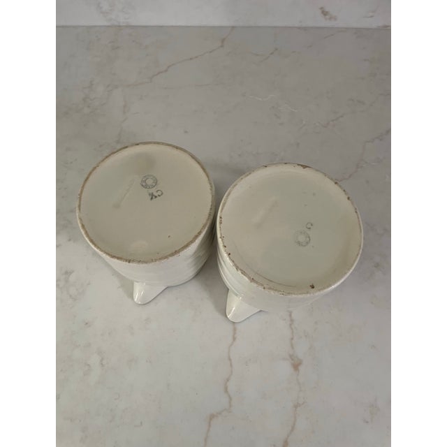 Pair Antique English Ironstone Dairy Banded Pitchers For Sale In New York - Image 6 of 9