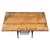 A distinctive vintage 20th-century table, combining an original Singer cast iron sewing machine base with a substantial...