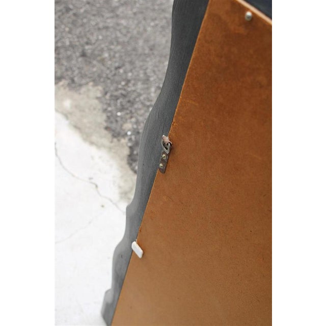 Silver Large Vintage French Scalloped Mirror, 1960 For Sale - Image 8 of 16