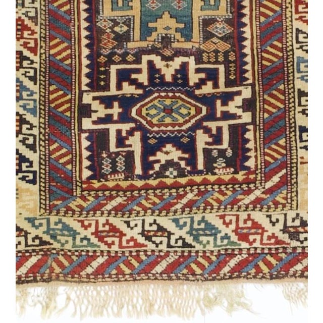 Antique Caucasian Lezgi Rug 2’10” X 4’5” For Sale - Image 4 of 4