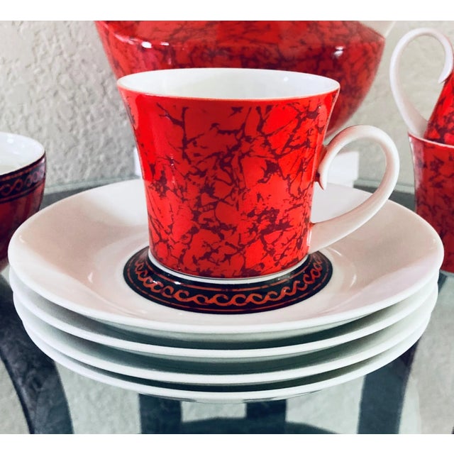 Ceramic Circa 1969 España Flamenco Demitasse Set, Block Collection by Bidasoa, Spain - 9-Pieces For Sale - Image 7 of 13