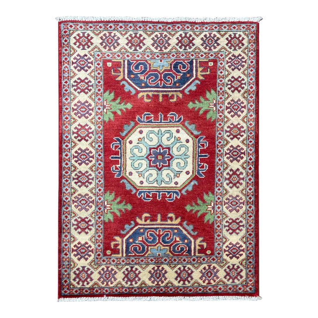 Hand-Knotted Kazak Design Rug 2'8" X 4'0" For Sale