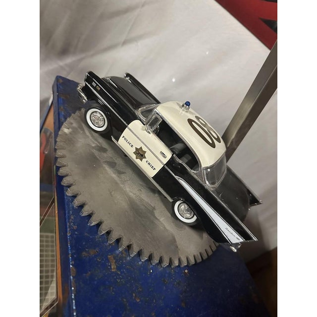 American Police Lamp with Retro Headlight, 1960s, in Flawless conditions. Designed 1950 to 1959 European Plug (up to...