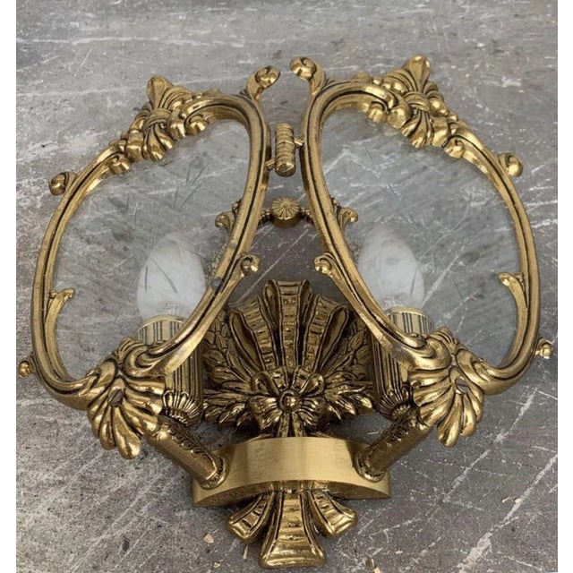 French Bronze and Glass Sconces, 1920s, Set of 3 For Sale - Image 12 of 18