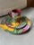 Arts & Crafts Vintage Colorful Tropical Style Dessert Dish Set- 9 Pieces For Sale - Image 3 of 8