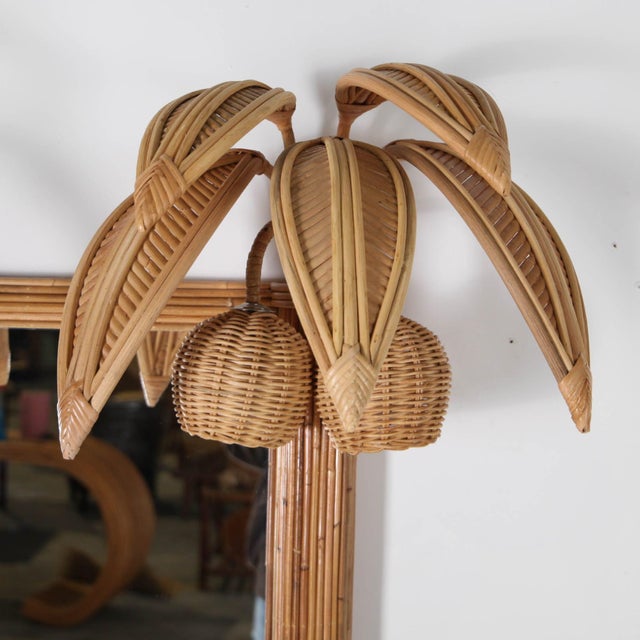 Illuminated Rattan Mirror For Sale - Image 14 of 18