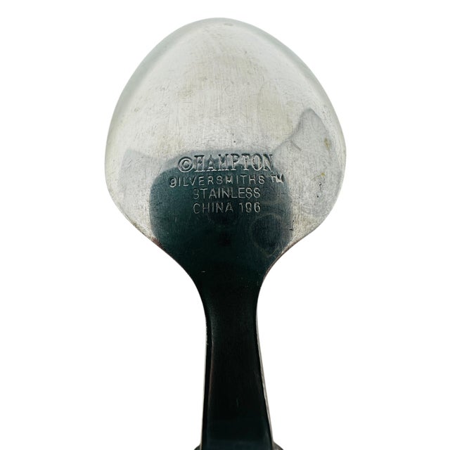 Yellow Faux Bamboo Flatware Set, 18-Piece Hampton Silversmiths Cutlery, Mid-Century Modern Dining Decor, Tiki Bar Entertaining For Sale - Image 10 of 10