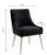 2020s Beatrix Black Velvet Side Chair with Gold Legs For Sale - Image 5 of 8