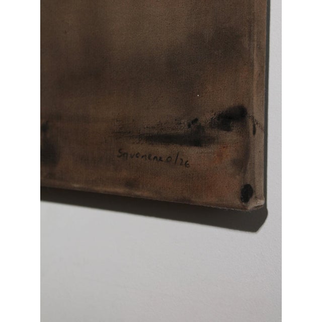 Early 21st Century Karina Savonenko, Horizontal Organic Lines in Brown, 2026, Cotton & Acrylic & Pine, Framed For Sale - Image 5 of 9