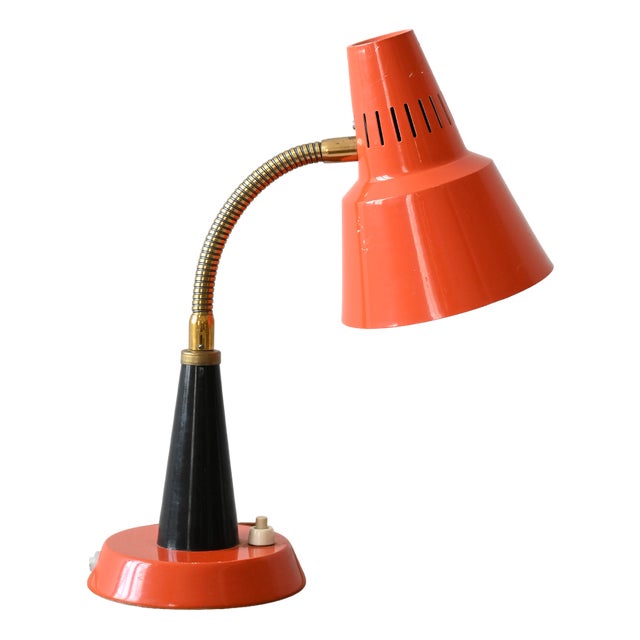 Orange Table Lamp, 1960s For Sale