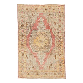Turkish Vintage Rug 4' x 6'3" #21318 For Sale