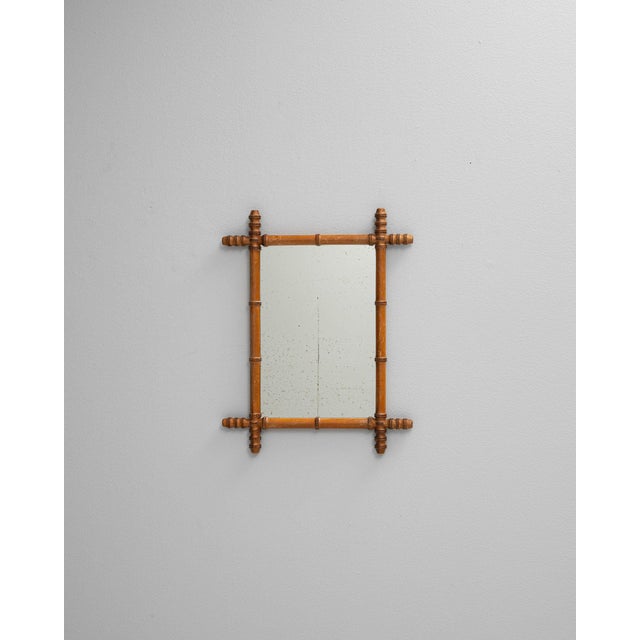19th Century France Tan Wood Mirror For Sale In Greensboro - Image 6 of 8
