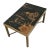 French Mid-Century Chinoiserie Black Lacquered Gilt Metal End Table For Sale