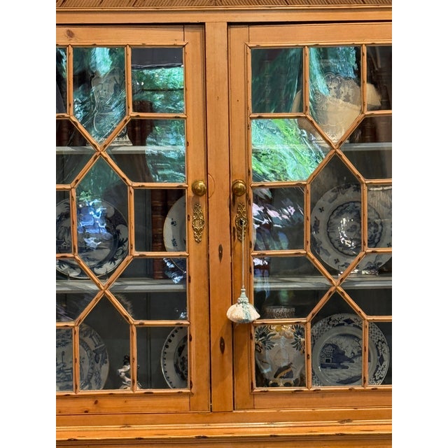 19th Century English One Piece Pine Breakfront For Sale - Image 12 of 18