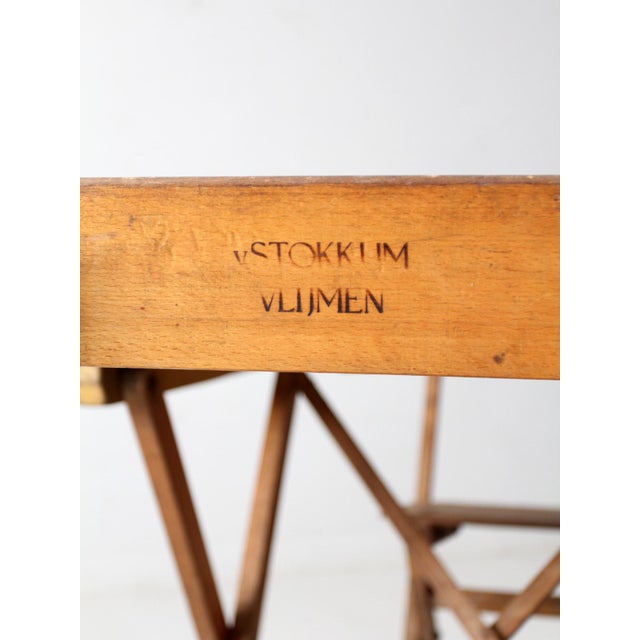 Mustard Vintage Van Stokkum Folding Table and Chairs Set For Sale - Image 8 of 12