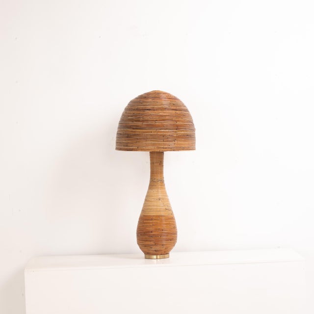 Organic Rattan Shroom 004 Table Lamp For Sale - Image 6 of 6