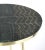 Contemporary Hollings Green Marble & Brass Side Table, Green For Sale - Image 3 of 5