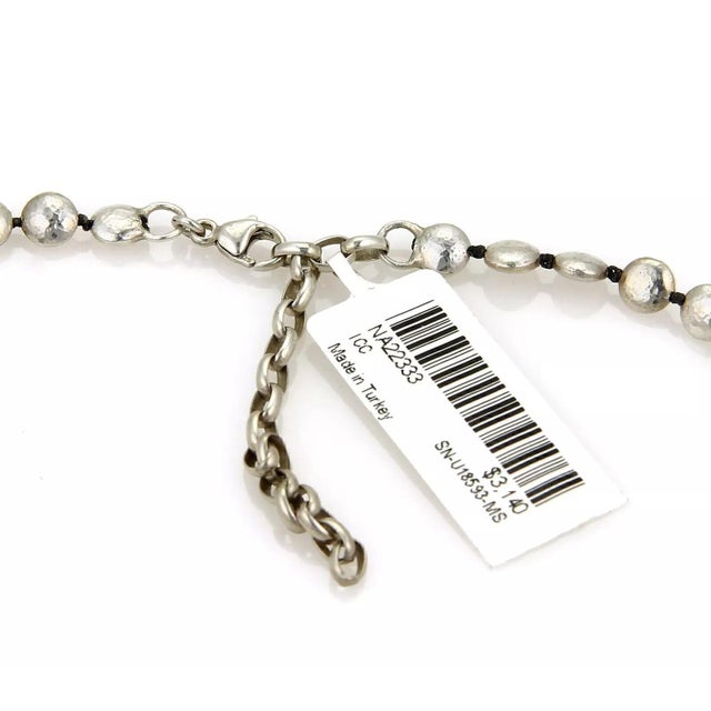 Late 20th Century Gurhan Galapagos Rutilated Quartz Spiderweb Obsidian Sterling Necklace For Sale - Image 5 of 5