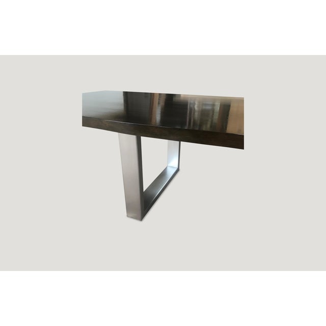 Andrianna Shamaris Sycamore Wood Dining Table For Sale - Image 4 of 5