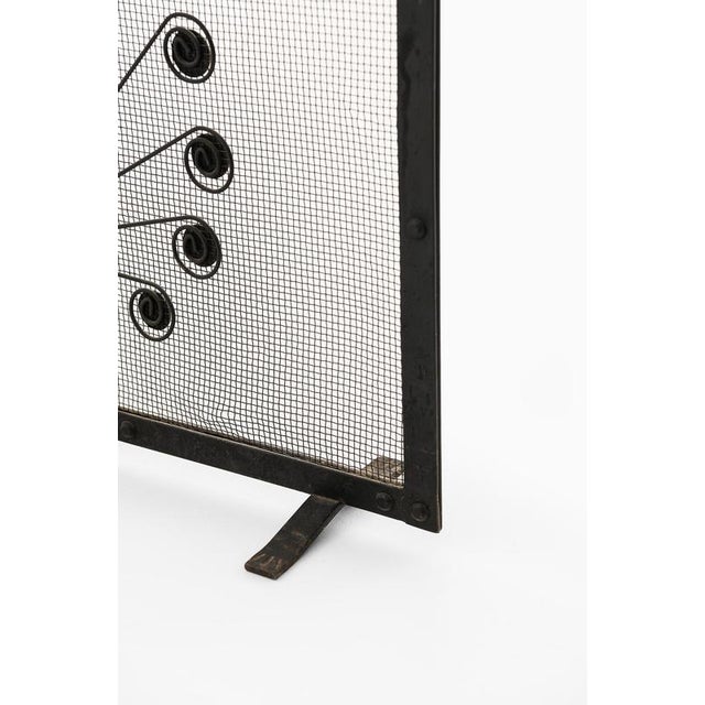 Fire Screen in Metal by Gunnar Ander, 1960s For Sale - Image 3 of 8
