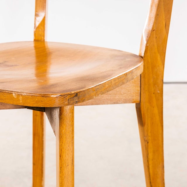 French Cross Base Bentwood Dining Chairs from Luterma, 1950s, Set of 6 For Sale - Image 3 of 9