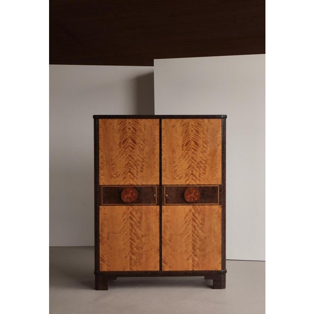 1930s Swedish Grace Birchwood Cabinet by Otto Schulz for Boet, Gothenburg, 1930s For Sale - Image 5 of 18