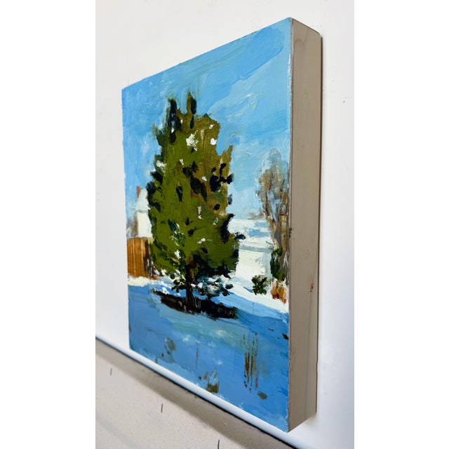 Suburb Spruce, Contemporary Oil Landscape Painting For Sale - Image 4 of 4