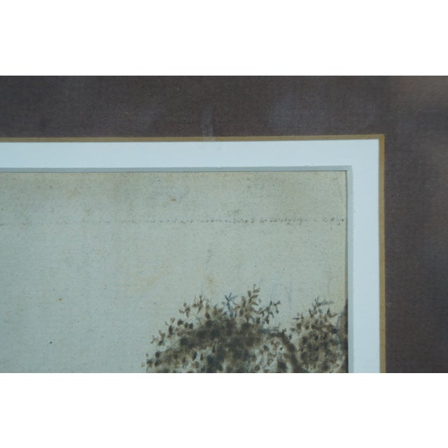 Late 18th Century Antique 18th Century 1792 Watercolor Castle Landscape Cheshire England, Framed For Sale - Image 5 of 11