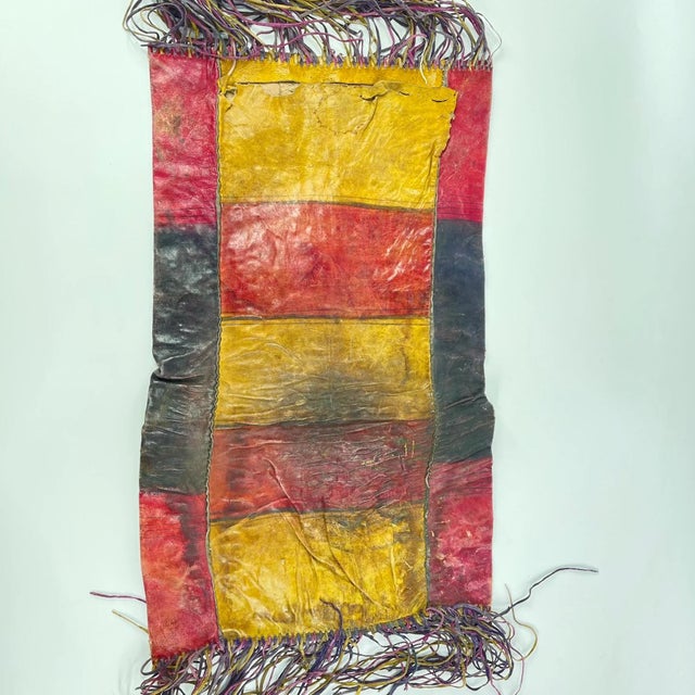 African Early 20th Century Tuareg Fringed Leather Camel Panel Mali For Sale - Image 3 of 8