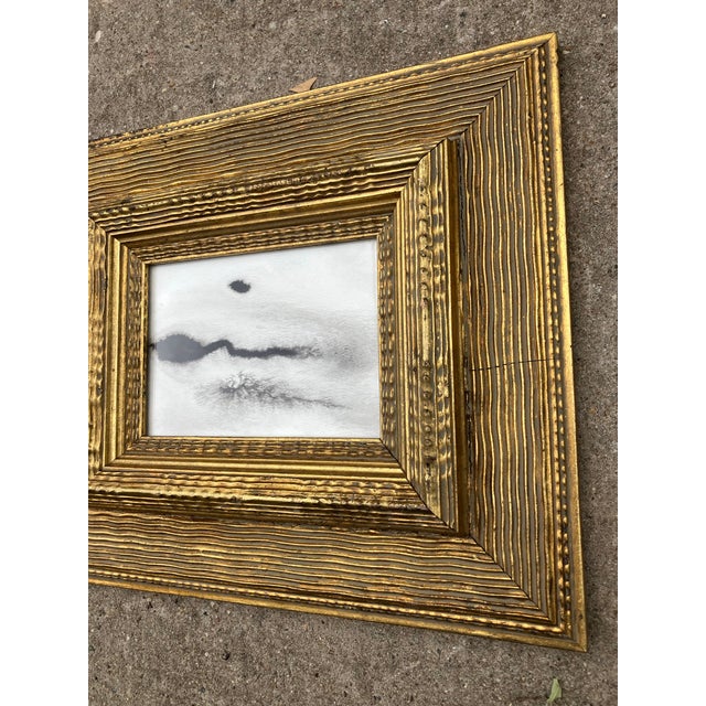 Original 5 x 7 ink paintingt on heavy paper unsigned Overall size with very heavy new old stock frame is 12.5 x 14.5