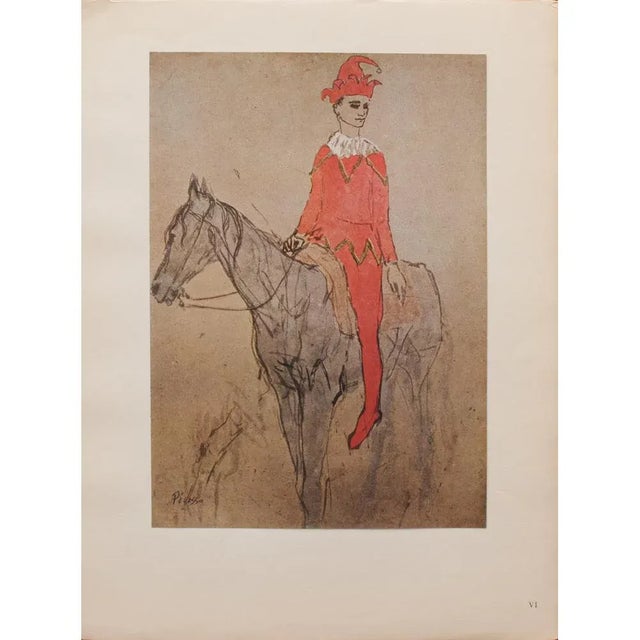 Persimmon 1948 After Pablo Picasso "Clown a Cheval", First Edition Period Offset Lithograph For Sale - Image 8 of 9