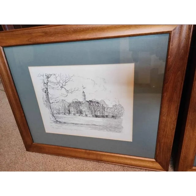 VINTAGE Charles H. Overly - Williamsburg signed sketches *Selling as a SET The Capital, Williamsburg, VA The Governor's...