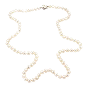 Cultured Pearls & Diamond 14k Yellow Gold Necklace