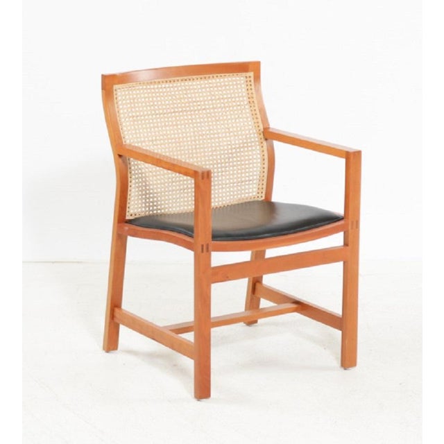 Set of King Series Cherry Armchairs by Rud Thygesen and Johnny Sorensen for Fredericia, 1980s For Sale - Image 3 of 7