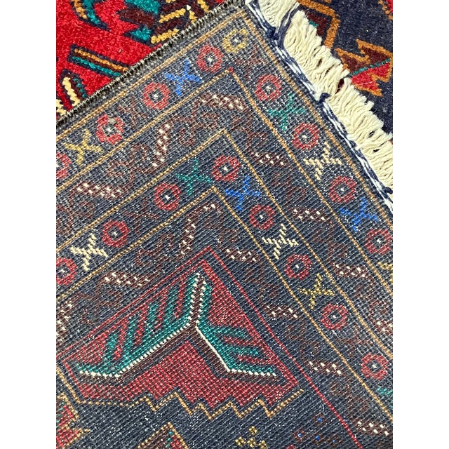 Hand-Knotted Baluch Geometric Rug 2'10" X 4'5" For Sale - Image 4 of 6