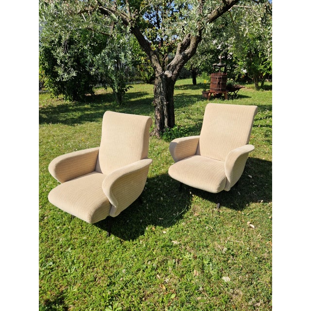 Lady Lounge Chairs attributed to Marco Zanuso for Arflex, 1950s, Set of 2 For Sale - Image 9 of 18