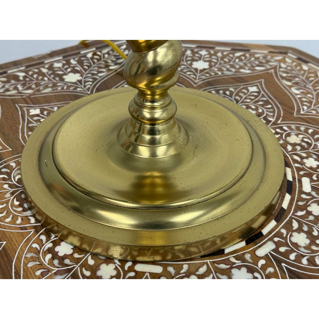Frederick Cooper Rope Twist Polished Brass Candlestick Table Lamp, Vintage For Sale - Image 10 of 12
