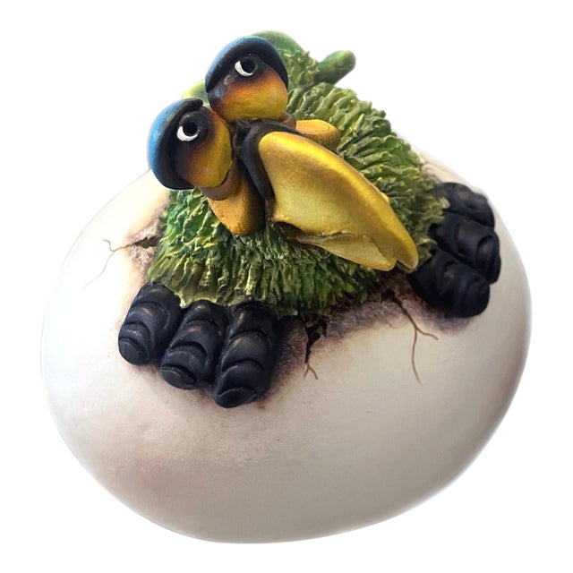 Todd Warner Parrot Hatching From Egg Sculpture Limited Ed. Signed 2000 For Sale