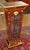 French Italian Louis XV Style Inlaid Glass Door Pedestal Cabinet For Sale - Image 3 of 10