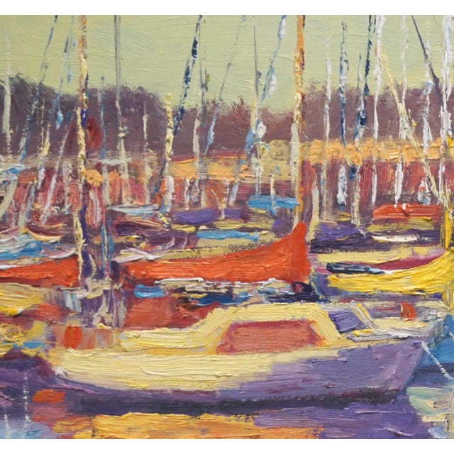 Original Oil Painting of Sailboat For Sale - Image 4 of 5
