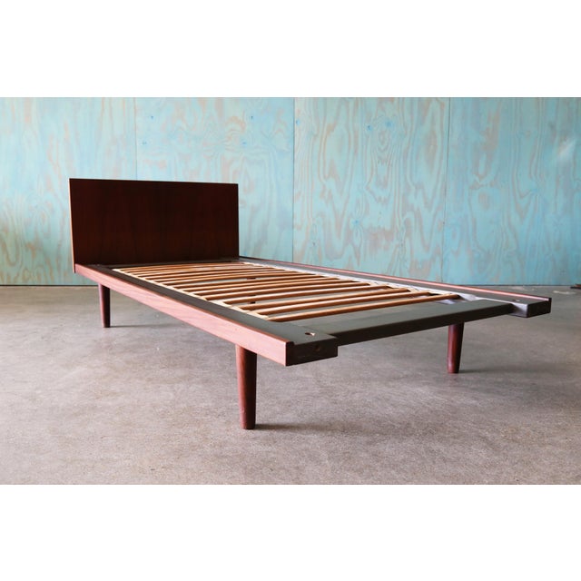 1960s Hans Wegner for Getama Teak King Bed (Two Twins) Mid Century Danish Modern For Sale - Image 10 of 15