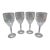 1990s Shannon Godinger South Beach Crystal Palm Wine/Water Goblets 8” - Set of 4 For Sale