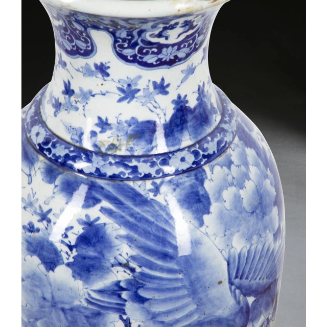 Ceramic Large Antique Japanese Vase, 1880 For Sale - Image 7 of 13